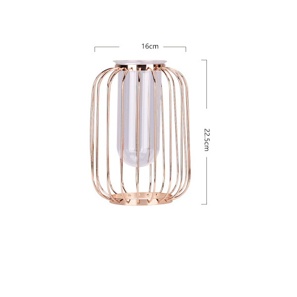 1 stk. Luksus Nordisk Lys Smedejerns Vase (Champagne Guld, Lille)
