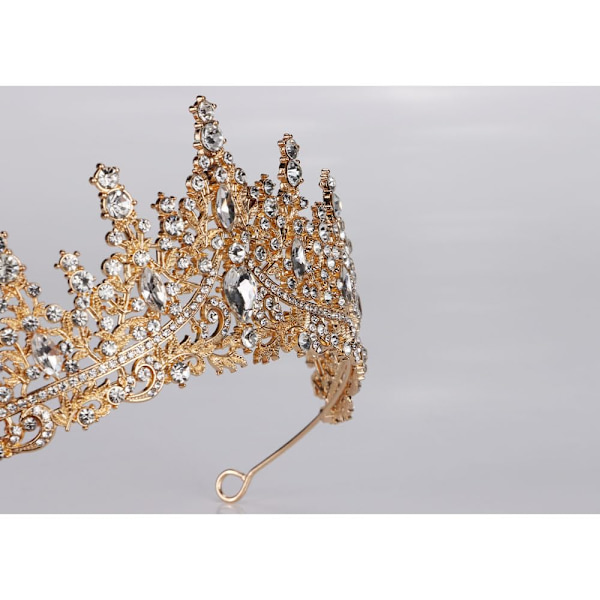 Kroner og tiaraer Dame Hodebånd Gull Delikate Tiaraer og Kroner Jenter Brud Tiara Bryllup Cosplay Halloween Cosplay Prinsesse Dronning Krone Ball Q