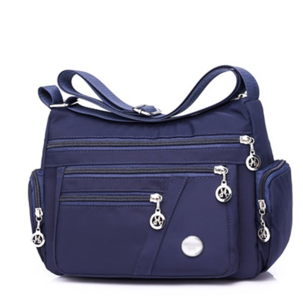 Dame Crossbody Vesker Casual Håndvesker og Skuldervesker Nylon Håndvesker Lett Vanntett Crossbody Vesker Anti-Tyveri Vesker (Mørk Blå)