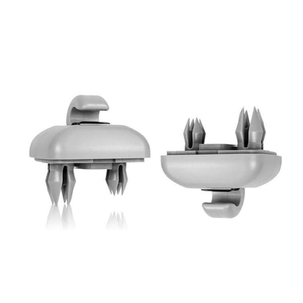2 stk. grå solskjermklips for interiør, MoreChioce 8U0857562A solskjermkrok i plast passer til A1 A3 A4L A5 A