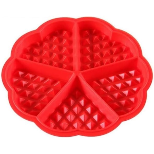 Vaffel bageform / Chokoladeform / Silikone bageværktøj / Runde røde non-stick muffinforme