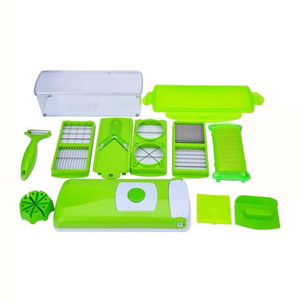 Professionell multifunktion - Slicer - skära- / riva- / skala- / tärningar- / kvarts- / spiraler- / äta- / grönsaker - Slicer - Köksset med 12 grönsaker