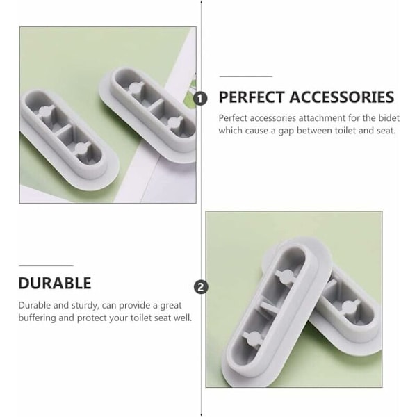 4 stycken universella toalettsitsbumpers, universell toalettsitssats som absorberar stötar, reservdelar i plast