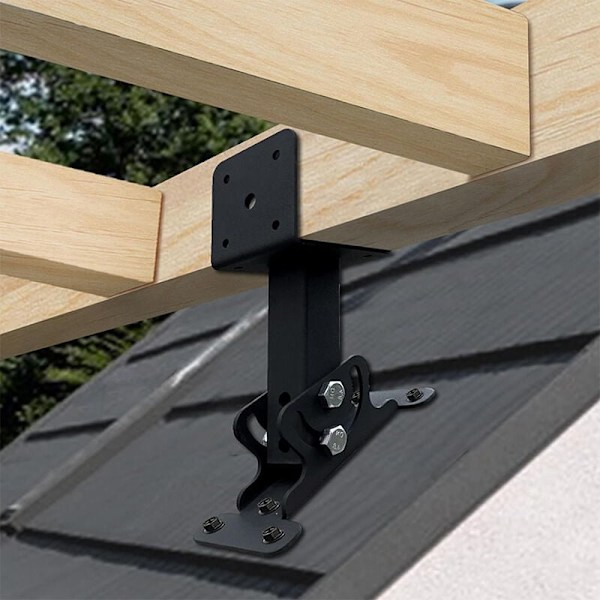 Stöd för takbalk för pergola, pergolastöd justerbart upp till 180 grader, pergolaförstärkare i rostfritt stål för pergola-berså