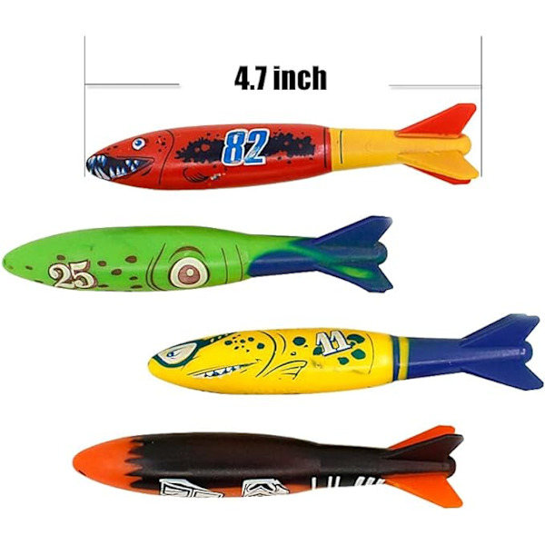 Haiden sukelluslelut, heitä sukellus torpedo vedenalaiset uimalelut, 4 pakkausta