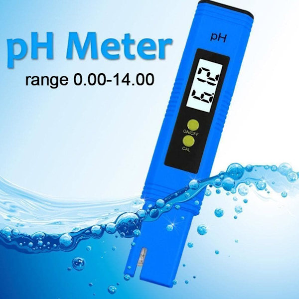 Digital vatten-pH-testare, vattenkvalitetstestare, mätintervall 0,00-14,00PH, akvariedrickning för hydroponik, strand