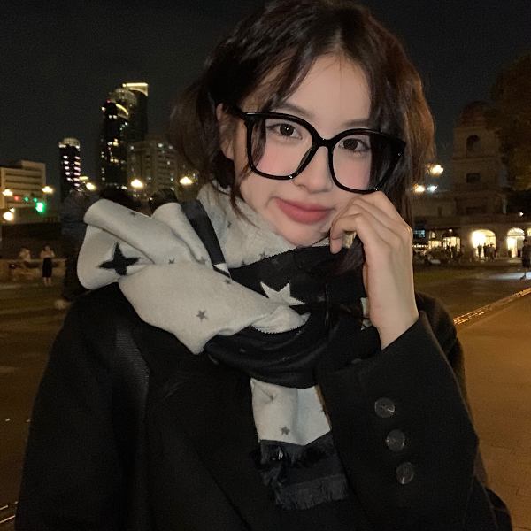 Vinterlång sjal trendig stjärnscarf förtjockad mångsidig varm och kall dubbelsidig scarf för kvinnor
