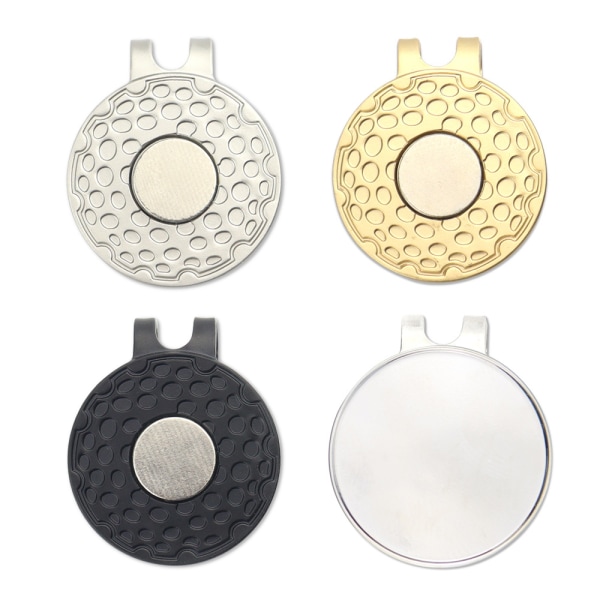 4 st (25 mm) 4 färger Golfboll Markör Hat Clip Magnetisk Boll Markör Hållbar Silverlegering Avtagbar Clip Golf Tillbehör
