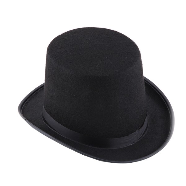 Colin hat, sort tophat i sort, tilbehør til galla, karnevalsfest eller karneval