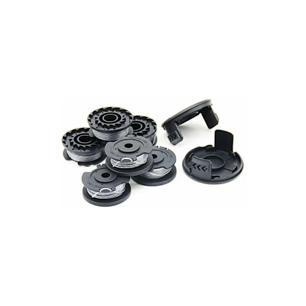 Lot med 6 F016800569 til trådløs Bosch EasyGrassCut 23   /26   /18   /18-230   /18-260   /18-26 og 2 ekstra hætter F016F04557-slip 1,6 mm, 4,9 m (kun f