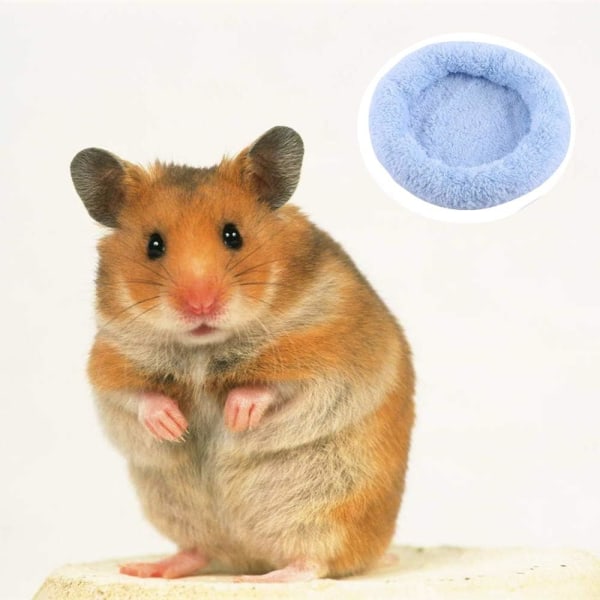 2 stk Myk Kjæledyrseng Bomull Bur Sove Nest Kjæledyrseng Hamster Soveseng Bur Matte for Baby Marsvin Små Dyr (Størrelse S) (S)