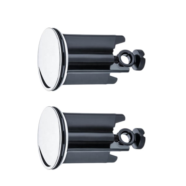 Svart universell vaskepropp 40mm, 2 stk vaskepropp for alle standard vasker og bideer (høyden er justerbar mellom 6,6 cm og 8,6 cm)