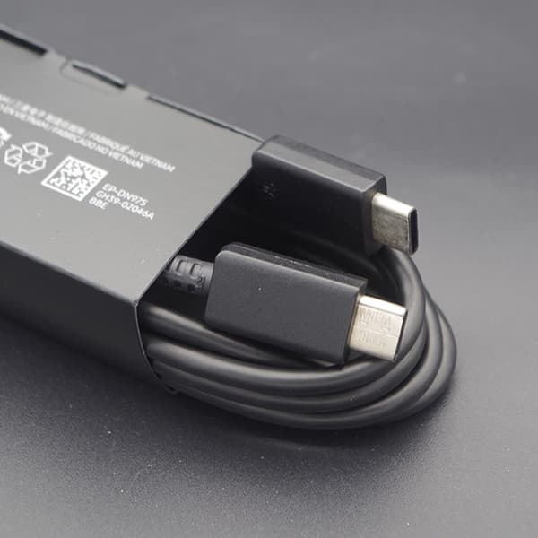 Sort Samsung-kabel USB C til USB C, længde 1 m, ultra hurtig opladning 45 W