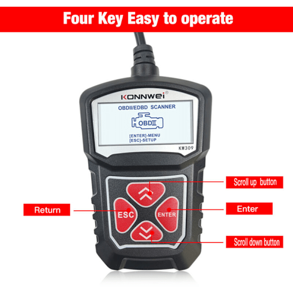 KW309 Universal bilscanner Professionel automotive kode læser CAN Diagnostisk analyseværktøj til køretøj