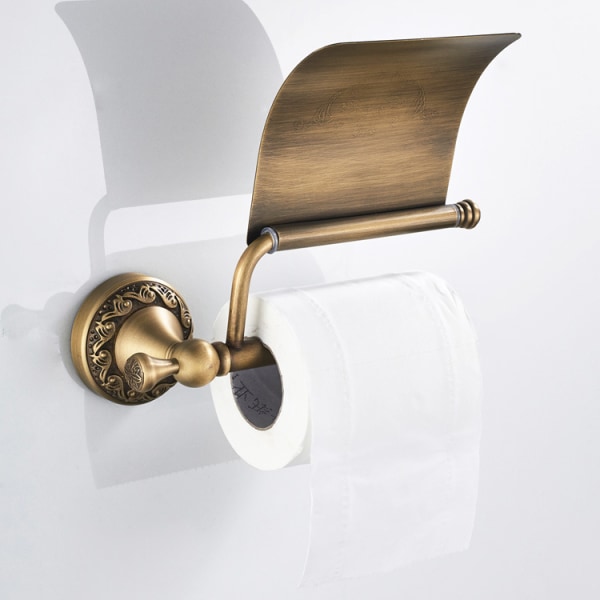 Antik WC-Papierhalter, Retro Wandmontage WC-Papier, Messing WC-Papierhalter für Bad und Küche