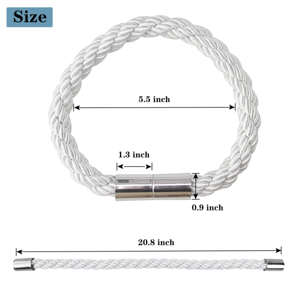 2 stk hvite magnetiske gardinholdere Gardinklips tau gardinholder for dekorasjon