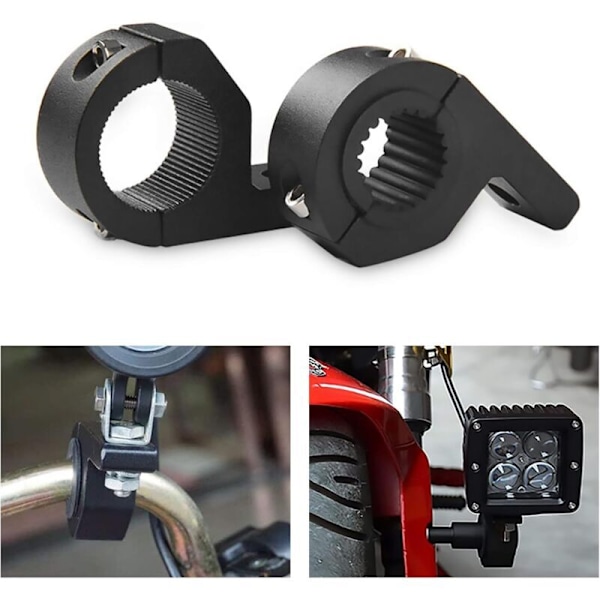 19-32mm Arbetsljushållare, Universell Klämfäste för Motorcykel, 4x4, ATV, UTV, Lastbil, Båt, Takräcke (0.75\"-1.25\") 2st
