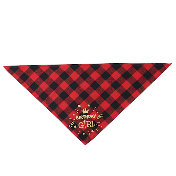 2 Pet Sommar Trianglar (Födelsedagsplaidstil - Flickor), Kattunge Halsband Husdjurshalsband, Sommarscarf, Slobber Scarf, Hundhalsband