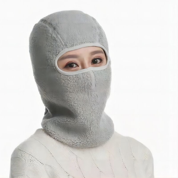 1 stk sett med vinter ski balaclava snø vindtett kaldt vær balaclava for menn og kvinner (grå)