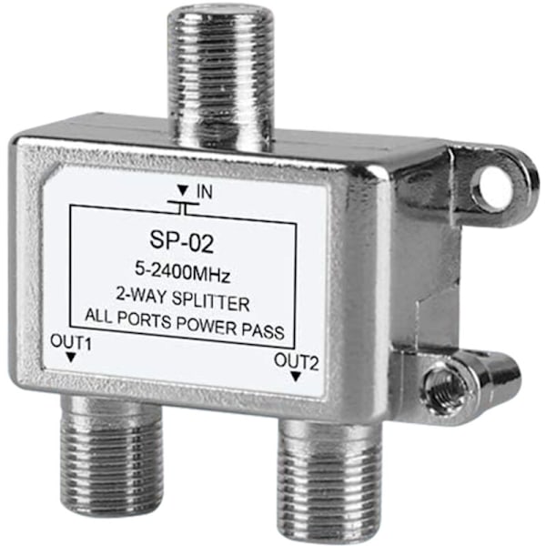 Koaxialkabeldistributör 5-2400 MHz, fungerar med satellit-TV, CATV, antennsystem