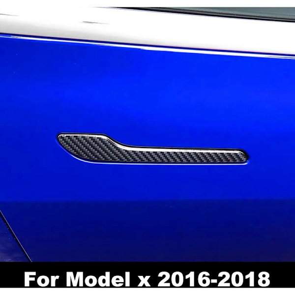 Lämplig för Tesla Model 3 dekorativt klistermärke modifierat dörrhandtag handtag anti-scratch blomma drop lim kolfiber