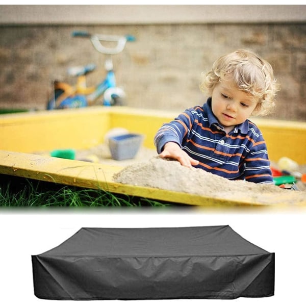 Sandbox Cover,Sandbox Cover,Square Tarp,with Drawstring,for Sandbox, Pool, Garden or Farm (120 Black)