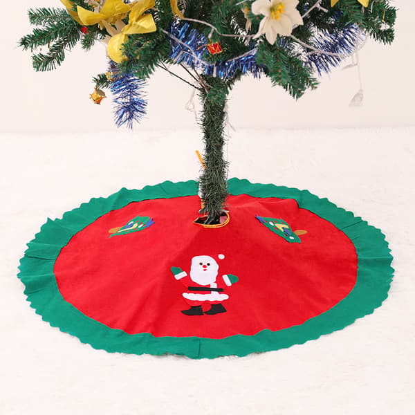 90cm Rund Julgran Presentmatta Kjol Bas Golvskydd Jul Dekor(Jul Snögubbe)