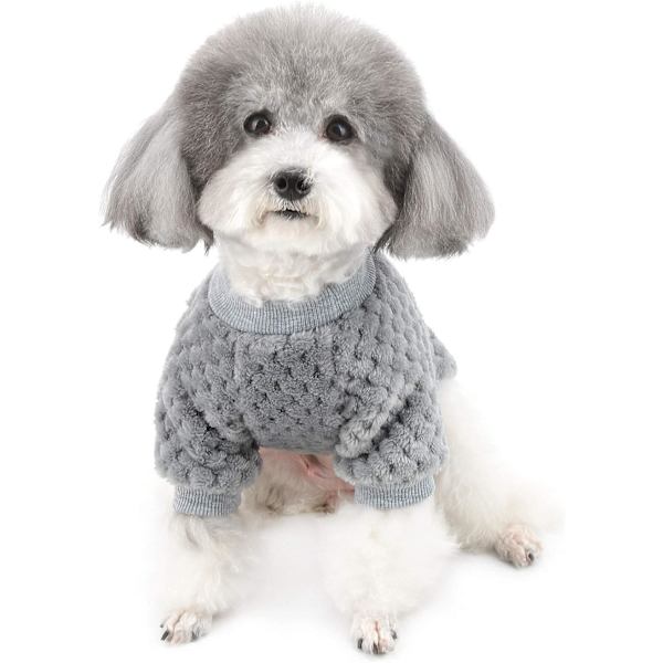 Valps tröja Valps tröja kappa Vinter varm fleece pullover Hund pojkar flickor Super mjuk XS(XS)