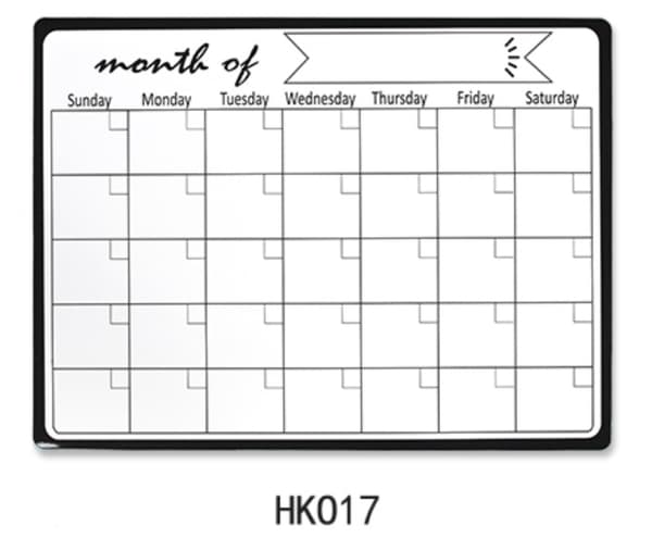 4 st torrtavla kalenderkit - magnetisk kylskåpskalender - månatlig kylskåpskalender - whiteboard