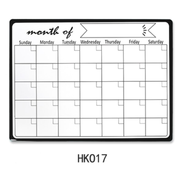 4 stk. tør-slet kalender sæt - magnetisk køleskabskalender - månedlig køleskabskalender - whiteboard