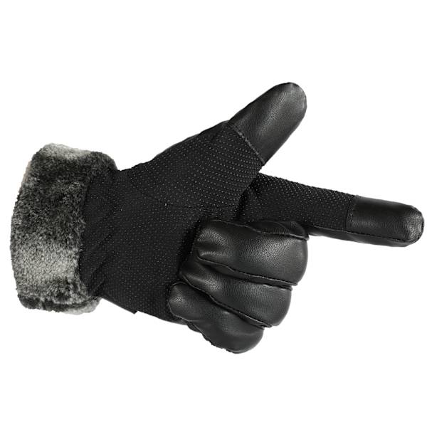Touchscreen vintervarme alle finger handsker sort mand