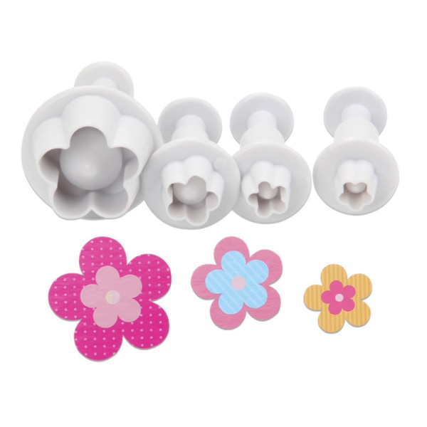 (12 Pakke 4 Design) Kakeform Silikon Baking, 12 Delers Sett Godteri Form, Silikon Månekake Form, Rosa Kirsebærblomst Trykk for Hjemmelaget Kaker,