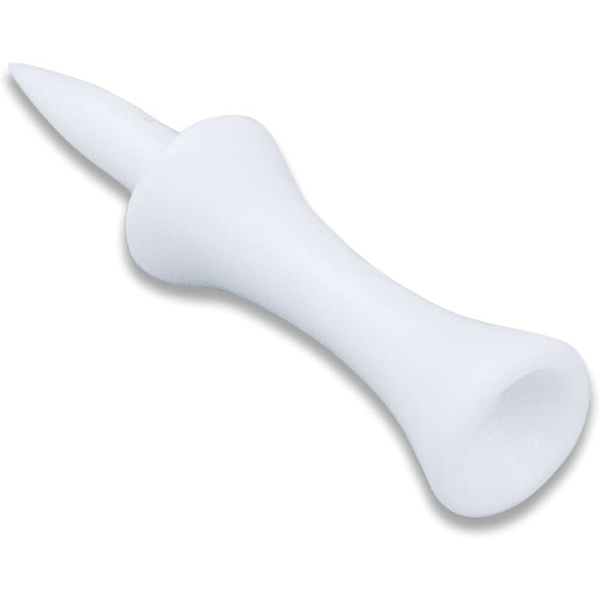 Plastik Golf Tee 100 Pack - Hvid 51mm