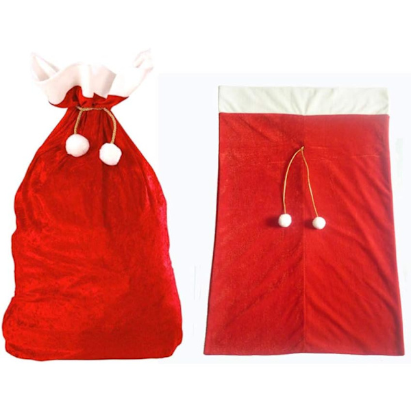 Julegaveposer Santa Sack Jumbo Ekstra Store Gaveinnpakningsposer for Julegaver Leker Store Gaveoppbevaringsposer