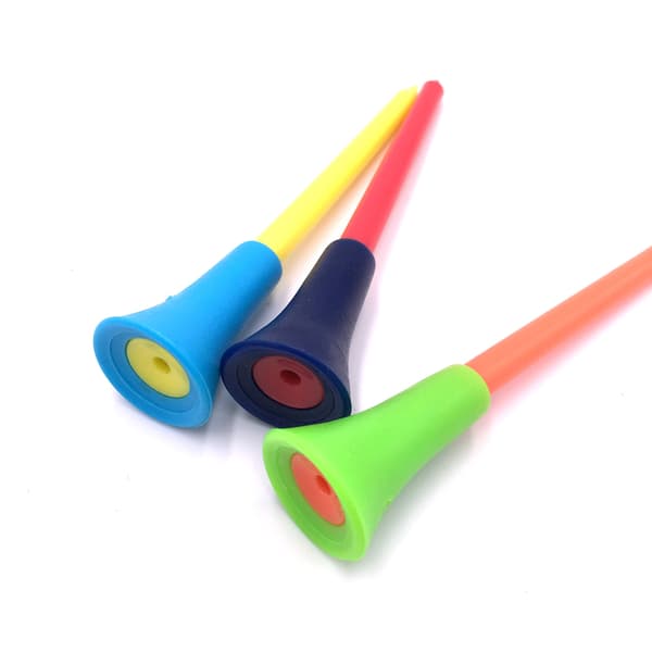 Premium plastgolftee 3-1/4 tum hållbar gummikudde topp golftee (50 st)