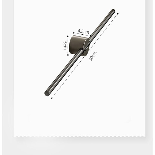 Punch-fri Badeværelse Håndklædeholder, Aluminium Håndklædestang, Minimalistisk, Letvægts, Luksus, Enkelt Stang (Guld 50cm)