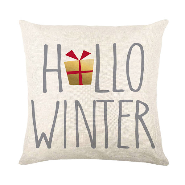 Jul örngott 18x18 tum 4-pack set vit julgran dekoration kastkuddar vinter jul dekoration hem soffa