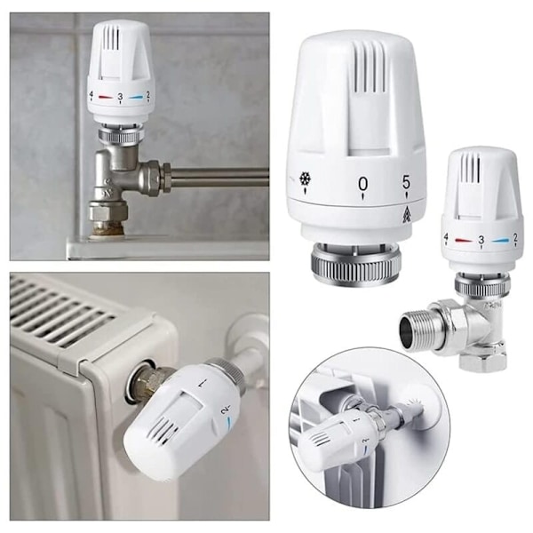 Termostat hode Termostat 4 stk M 30 x 1.5 Erstatningshode for radiatorventil med frostsikringsinnstilling