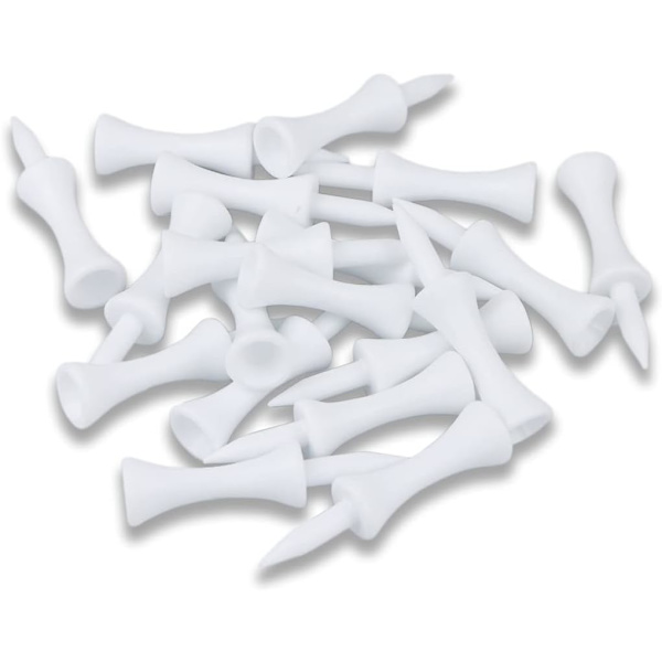 Plastgolftee 100-pack - Vit 51mm