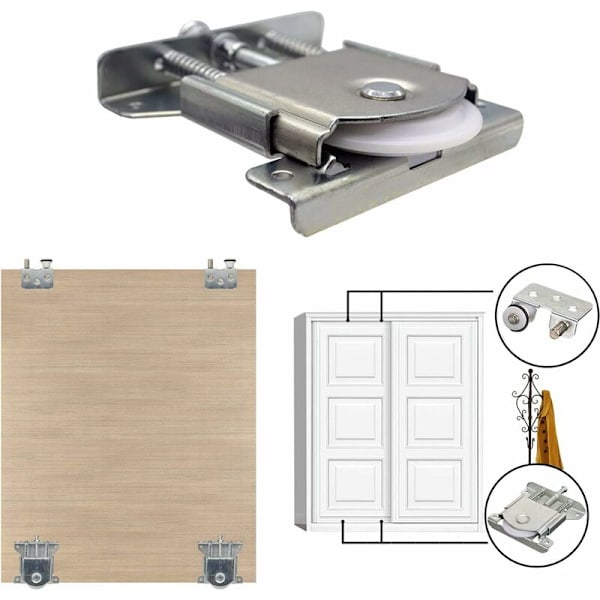 Skabedørsskydedøre Nylon Skydedørruller Caster Skydedør Skab Skydedør Dele Møbeltrisse Garderobeskab Skab 2 stk
