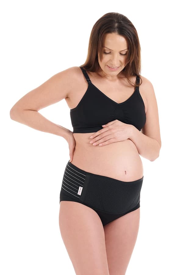 Maternitybälte - Gravidbälte - (One Size, Svart) Justerbart - Maternitybälte - Elastiskt och bekvämt - Gymnastik
