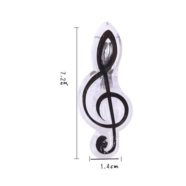 10 STK Musik Symboler Binder Clips, Nodeark Papirclips, til Ark Papir, Dokumenter, Noter Fotos - Kontorartikler, Diskantnøgle og Ottendedelsnode, 5