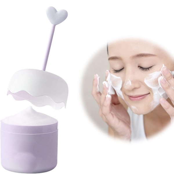 Facial Cleanser Foamer Cup Cute Facial Cleanser Bubbler Travel Skin Care Mousse Maker Kannettava kasvojen puhdistusvaahto tytöille Face Wash Suihkutyökalut