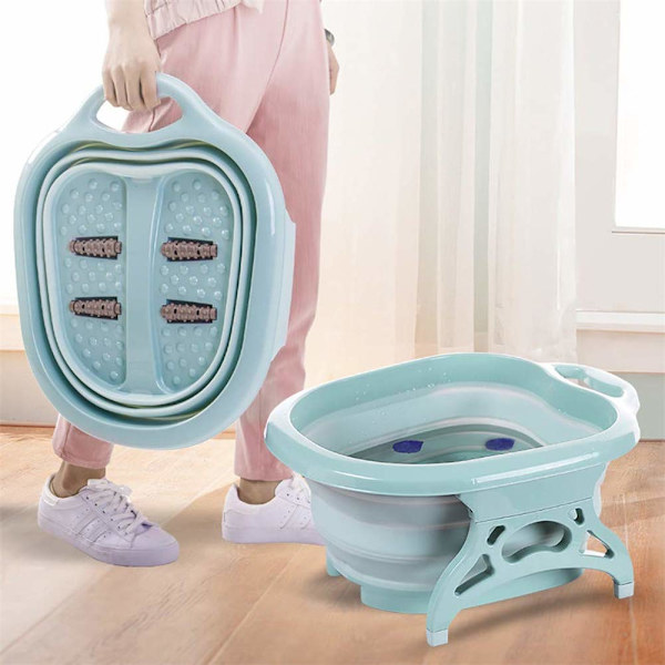 Fotbadkar Stor Fotspa Hink och Massageapparat Plast Fotfat för Blötläggning av Fötter, Tår och Ankler, Rosa