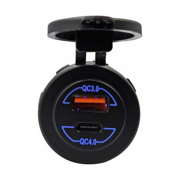 Hurtig opladning 4.0 PD QC 3.0 USB biloplader USB STROPPER FACH MANAGER til bil, båd, lastbil