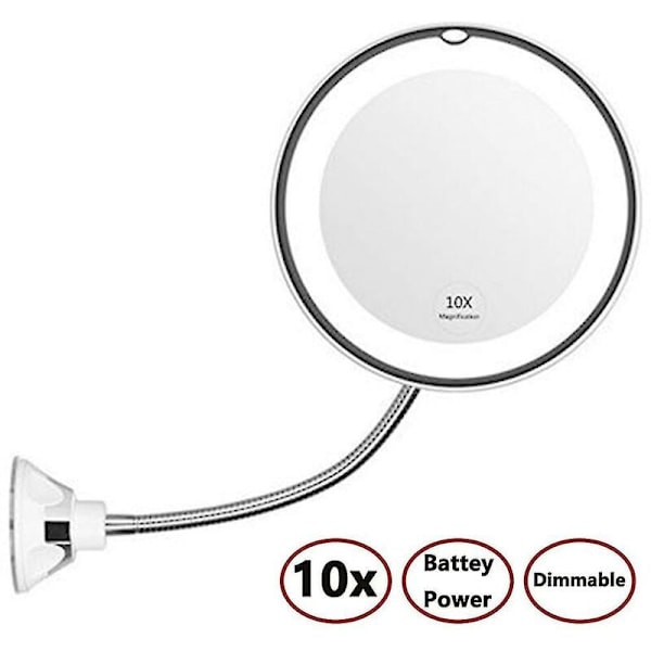 Flexibel svanhals 10x LED LED-ljusspegel Smink, Badrum