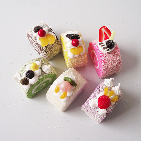 Dessert tredimensionell simuleringskaka dessert export kylskåpsmagnet (6 stycken)