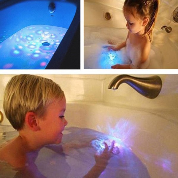 1 stk. LED farverig RGB baby badelegetøj lys fiskebeholder badekar lys dykning landskabslys