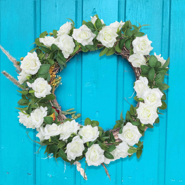 3 Pakke Kunstig Silke Rose 600cm Kunstig Vedbend Hængende Falske Plante Blade Girlande Bryllup Have Væg Dekoration