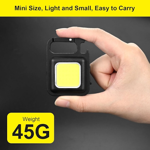 Mini COB Avaimenperävalaisin - 1000LM 4 Tilaa Vedenpitävä | Ladattava Autoiluun/Ulkoiluun (3 kpl)